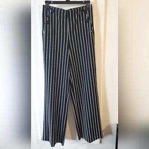 *3/$20 BBJ Los Angeles Black White Striped Wide Leg Pants w/ Button Detail